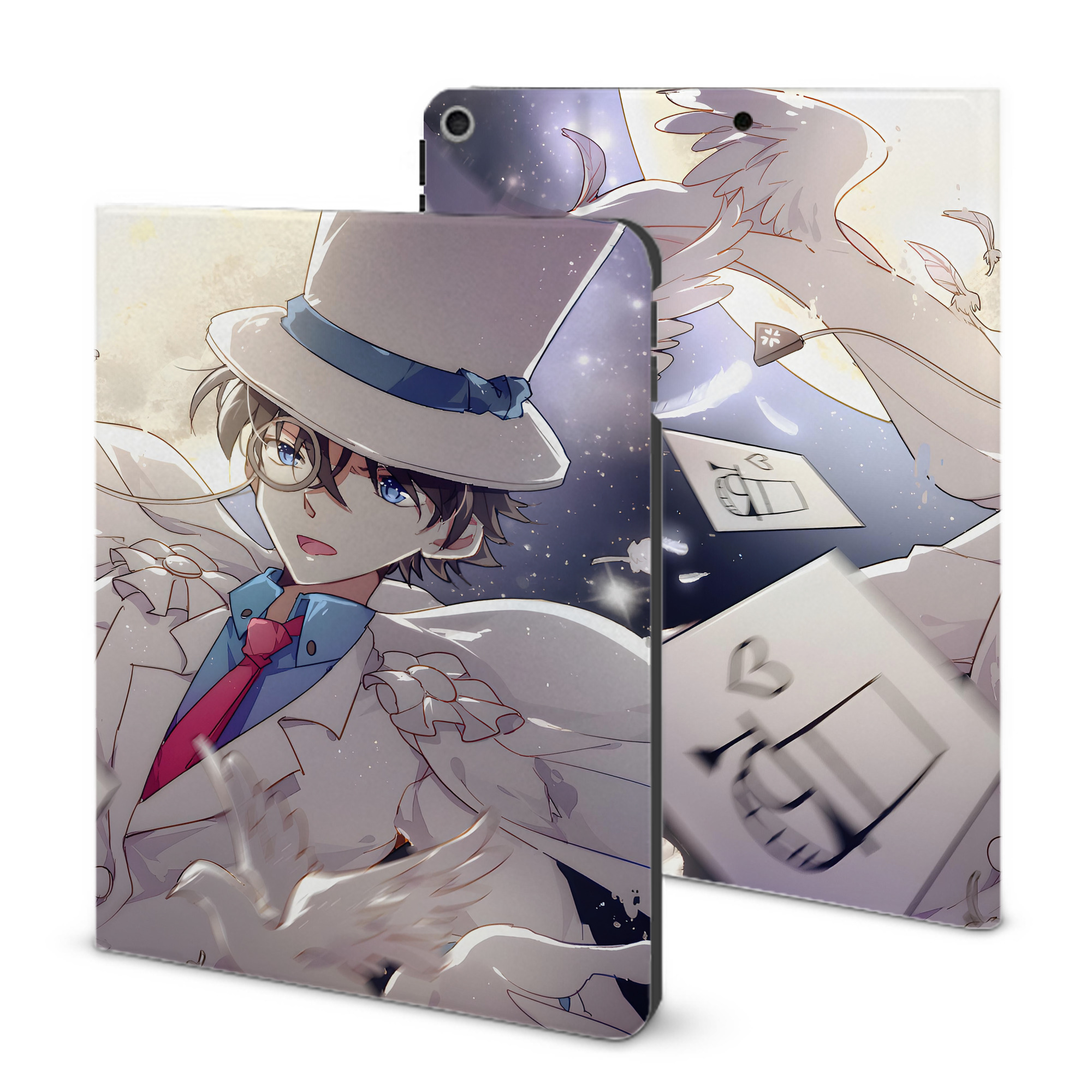 （画像用） 名探偵コナン Detective Conan IPad ケース ブック型 PUレザー TPU 耐衝撃 軽量 薄型 ペン収納なし 全面保護 IPad 各モデル対応